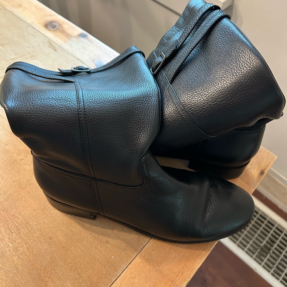Trotters women’s faux, leather, high black boot side size 11 - Picture 2 of 7